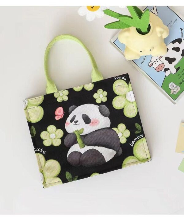 Elegant Panda & Flower Hand Bag - Image 4