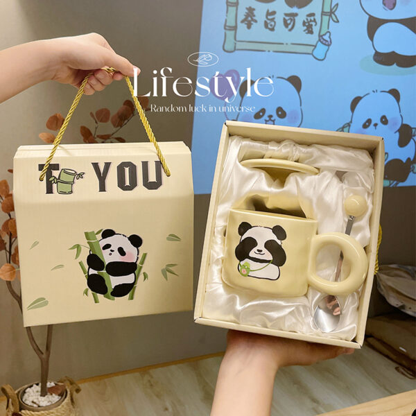 Cutey Ceramic Panda Mug (With Spoon) - Image 3