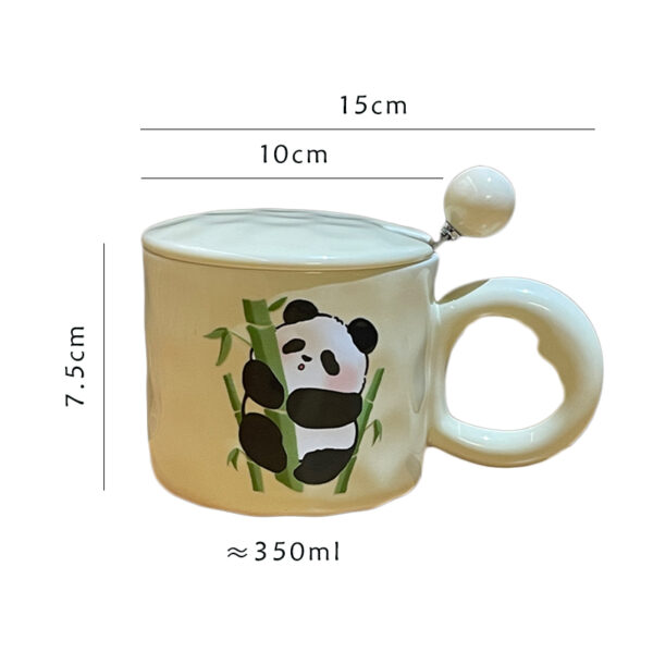 Cutey Ceramic Panda Mug (With Spoon) - Image 11