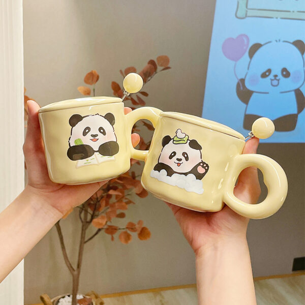 Cutey Ceramic Panda Mug (With Spoon) - Image 6