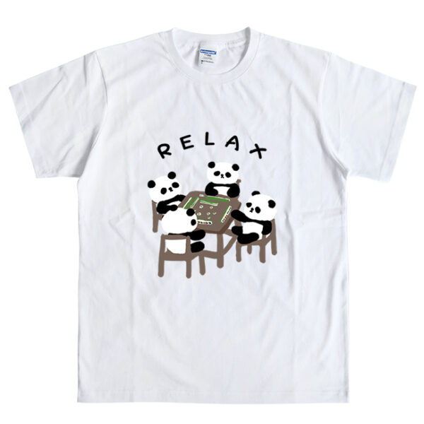 Panda T-Shirt | Four Pandas Playing Mahjong - Image 5