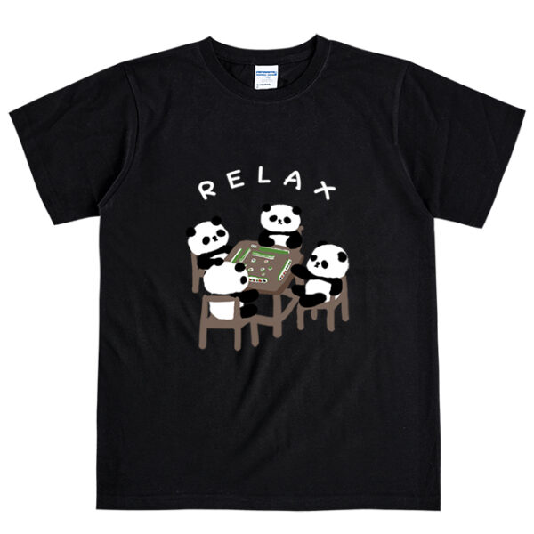 Panda T-Shirt | Four Pandas Playing Mahjong - Image 3
